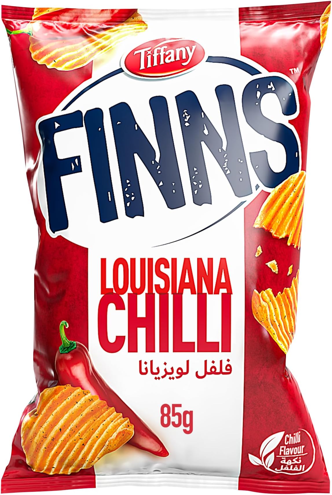 Tiffany Finns Potato Chips Louisiana Chili Flavor, 85 grams