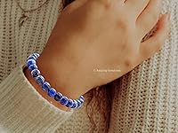 Vista 422 de Amazing Gemstone Yaxaite Bracelet for Women Men's Gifts - Protection Healing Crystal Bracelet - 8mm Gemstone Beaded Adjustable Bracelet Pulseras