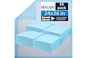 Healqu Disposable Underpads - Large Absorbent Incontinence Bed Pads