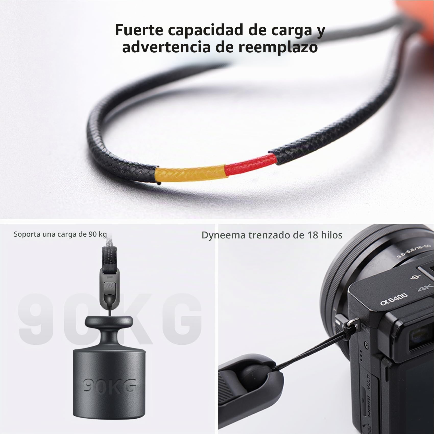 PGYTECH Correa para el Hombro de la cámara Air, Correa para la cámara Superficie similar al Cuero de liberación rápida con Cuerdas Trenzadas