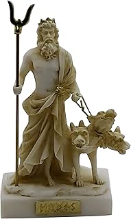 Hades Pluto Greek God of Underworld & Cerberus Figure Statue Sculpture 5.1in