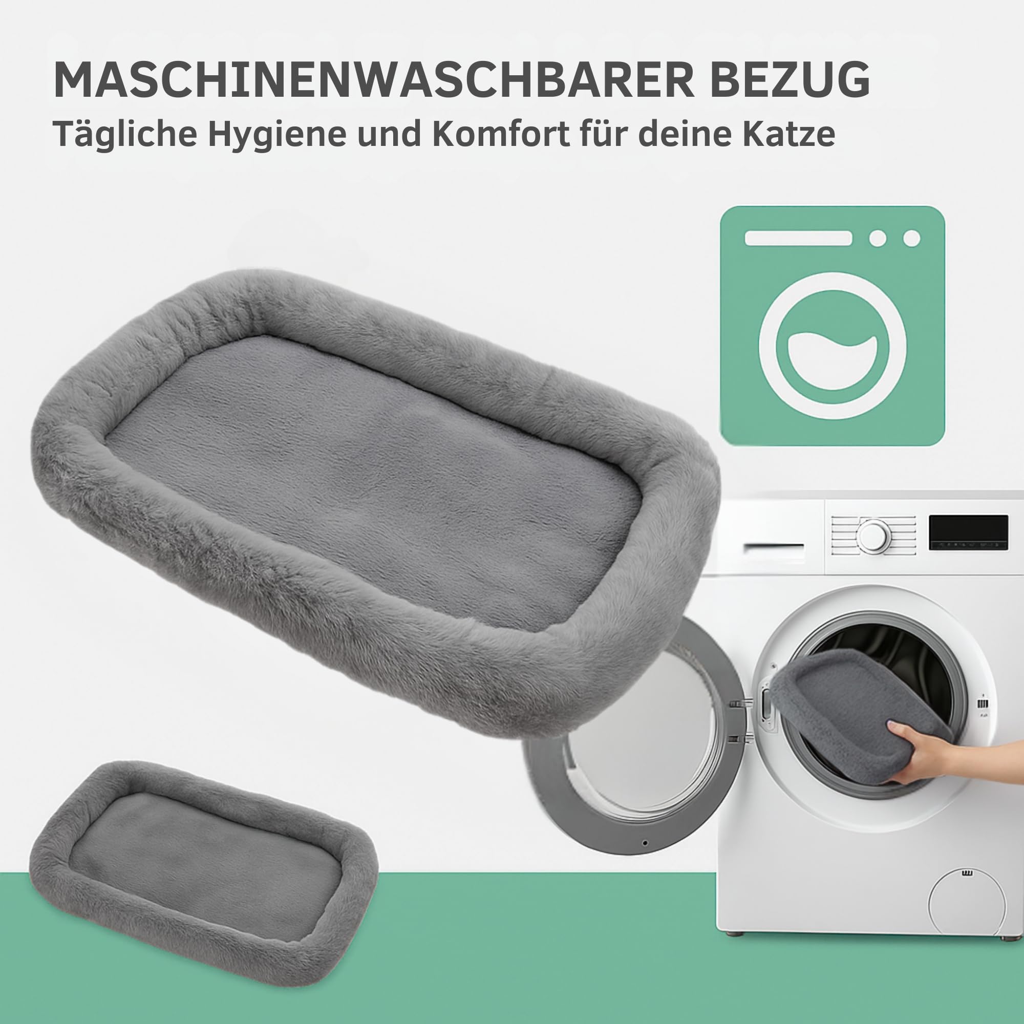 Katzen Fensterliege – Stabile Fensterliege für Katzen mit Waschbarem Kissen | Bequeme Hängematte für Fenster bis 18 kg | Platzsparendes Katzenbett & Zubehör