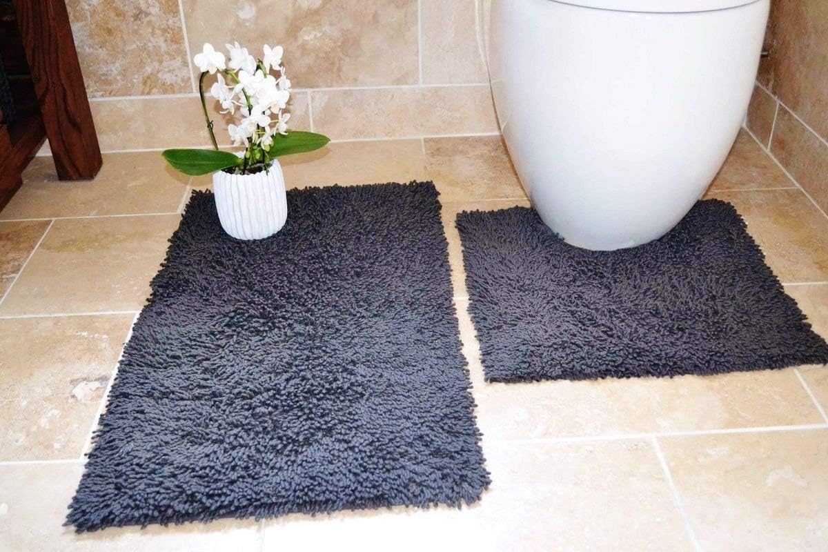 Rapport Home Cotton Twist Bath and Pedestal Mat Set, Cream, 80 x 50 x 2 cm, 50 x 80 cm (Rectangular) - Image 3