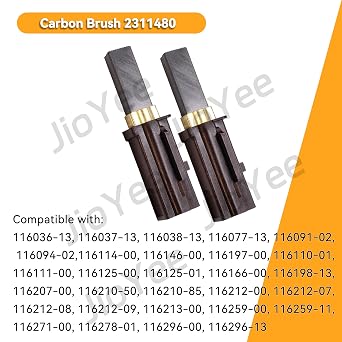 2311480 Vacuum Motor Carbon Brush Replacement for Ametek Lamb 2311480 333261 33326-1 (2 pack)