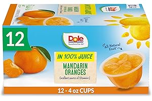 Dole Mandarin Oranges in 100% Juice Snack Cups