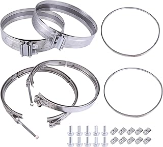 Generic New DPF Clamp & Gasket Kit Compatible for Detroit Diesel Engines DD13, DD15, DD16 Replace# A6809950202, A680995030...
