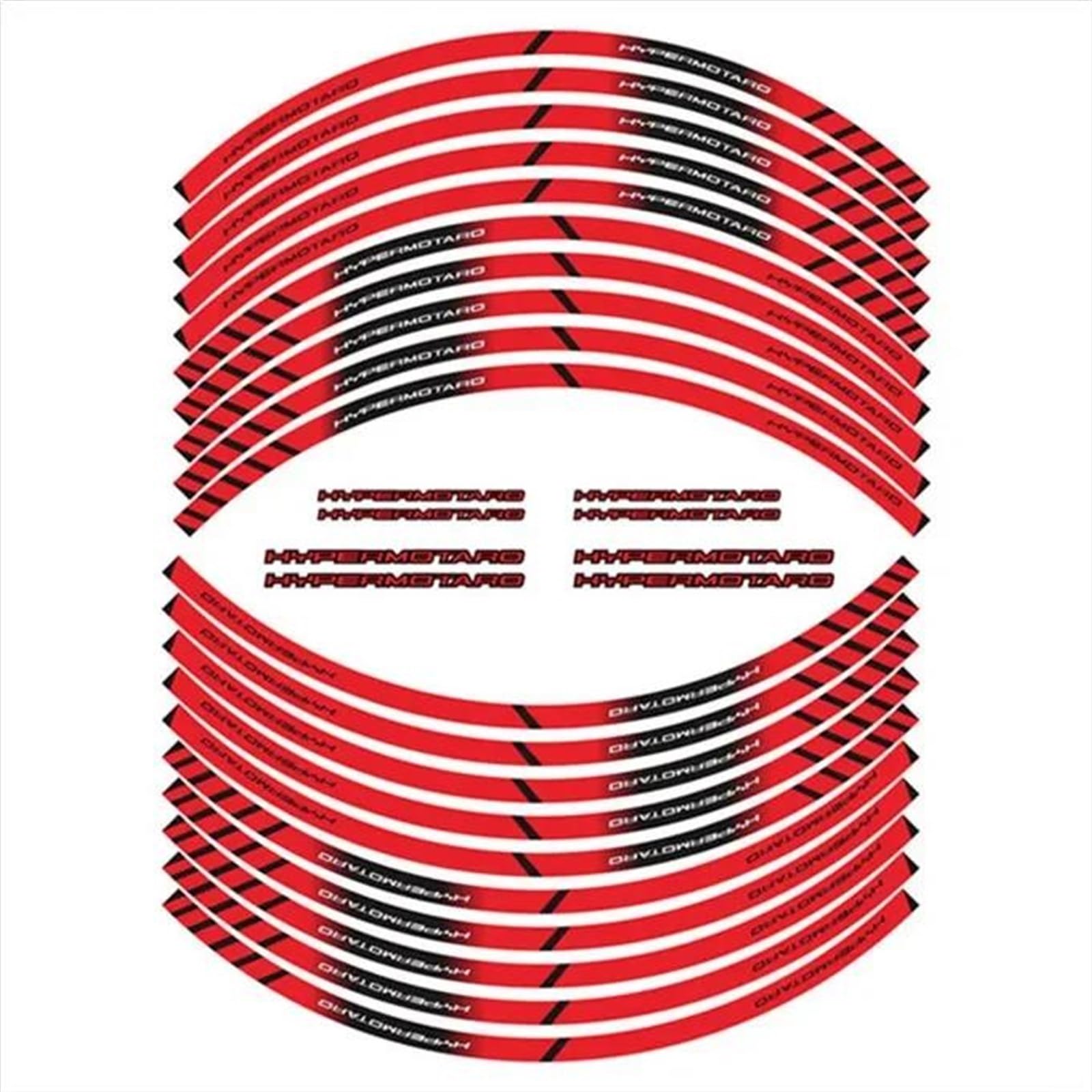 Motorcycle Reflective Rim Stripe Stickers Edge 1 Set for Ducati 950 821 1100 939 796 698 for Hypermotard(Style 1)