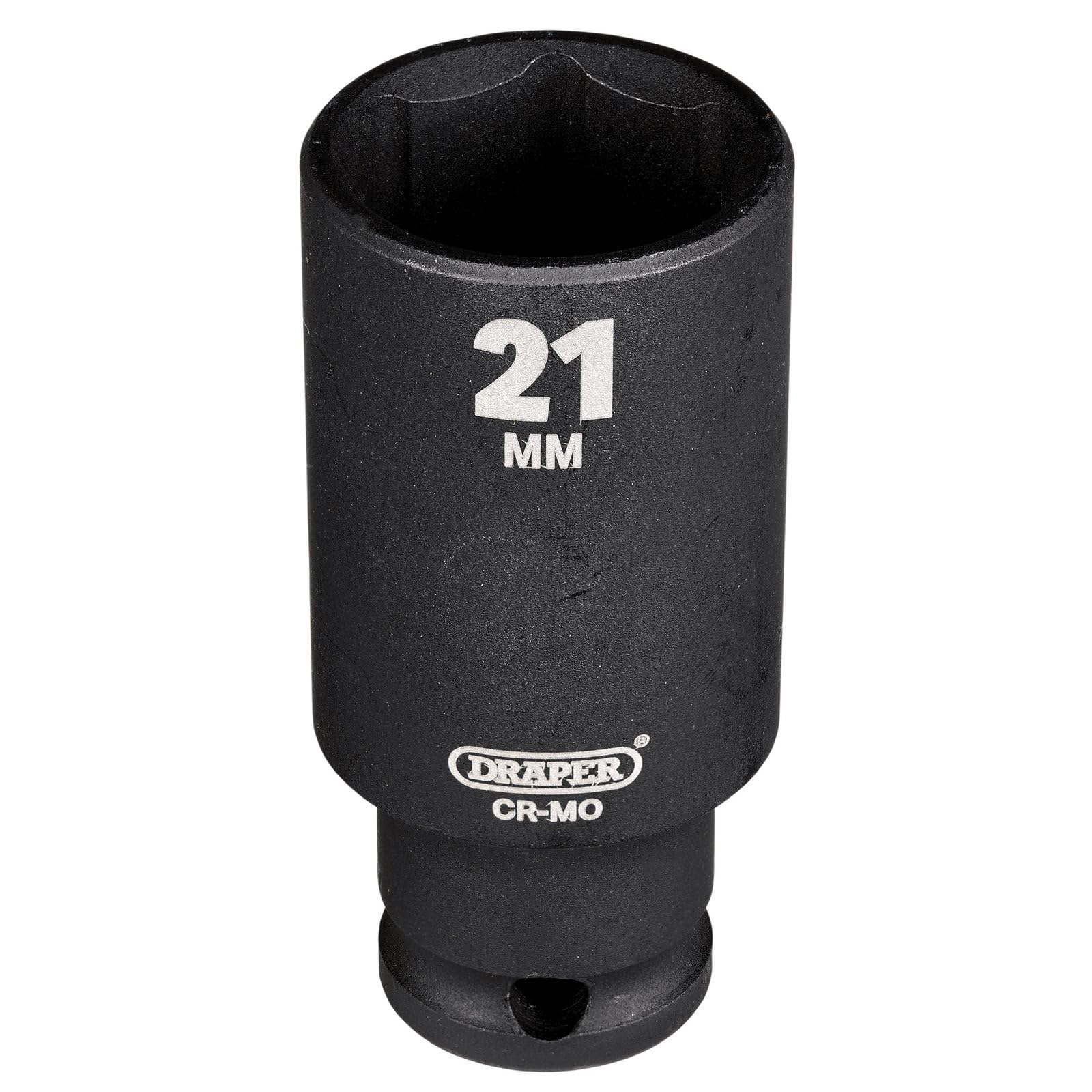 Draper HI-TORQ Metric Deep Impact Socket, 3/8" Sq. Dr., 21mm - 20177-6-Point CR-MO Steel, Black - Image 2