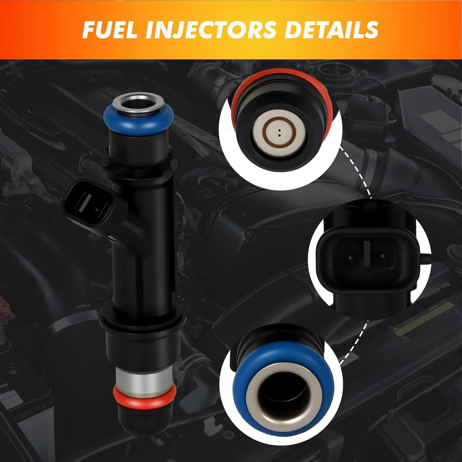 2002-2007 Fuel Injectors Fit for Chevrolet Trailblazer EXT 02-07, for GMC Envoy 02-07, Envoy XL 02-06, for Isuzu Ascender 03-07 L6 4.2L, Buick Rainier 04-07 L6 4.2L, Replaces 17113680, 25313185