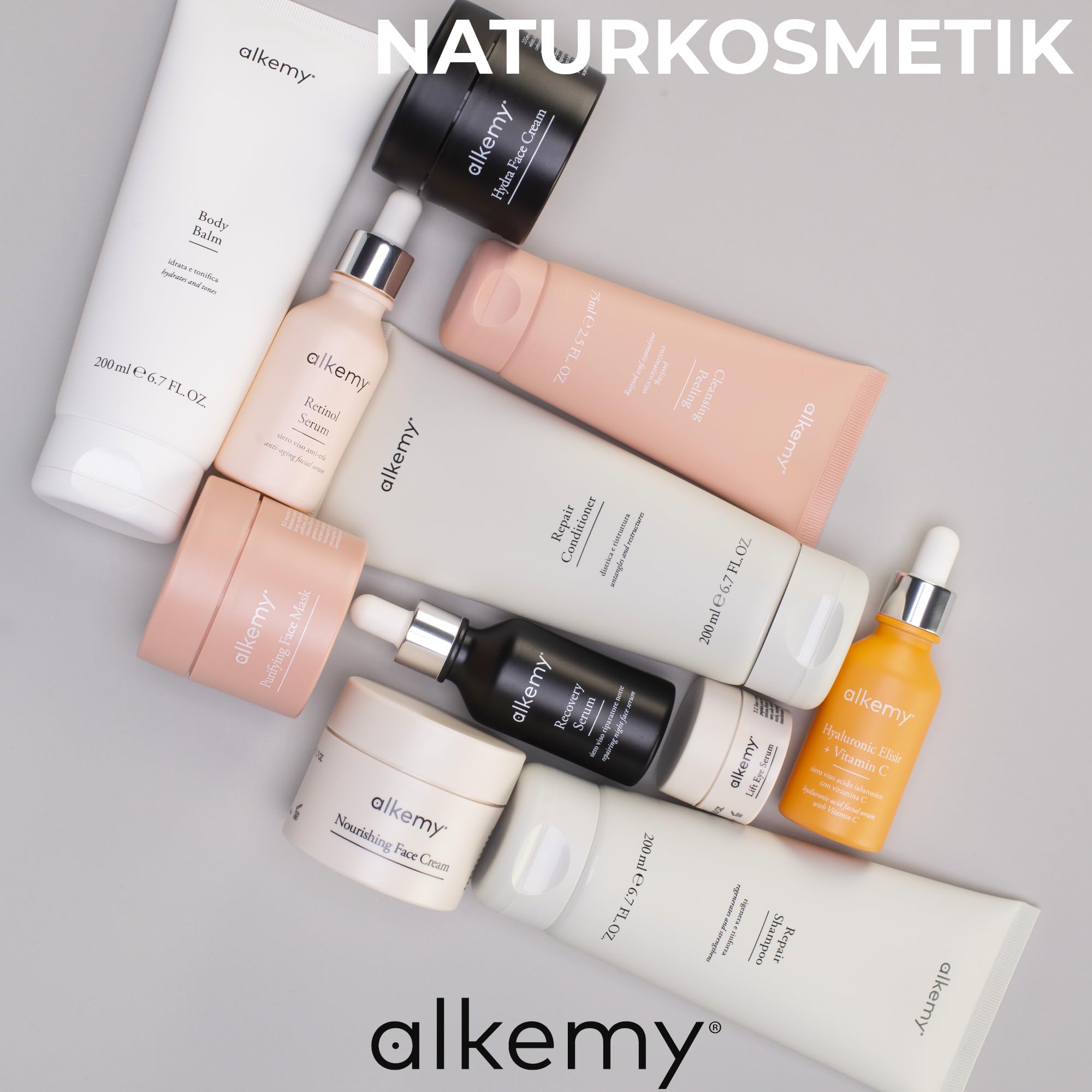 ALKEMY Augencreme gegen Falten und Augenringe, Feuchtigkeitsspendende mit Lifting Effekt, gegen müde Augen, Tränensäcke mit Hyaluronsäure und Argirelin, Dermatologisch getestet, Naturkosmetik, 15 ml