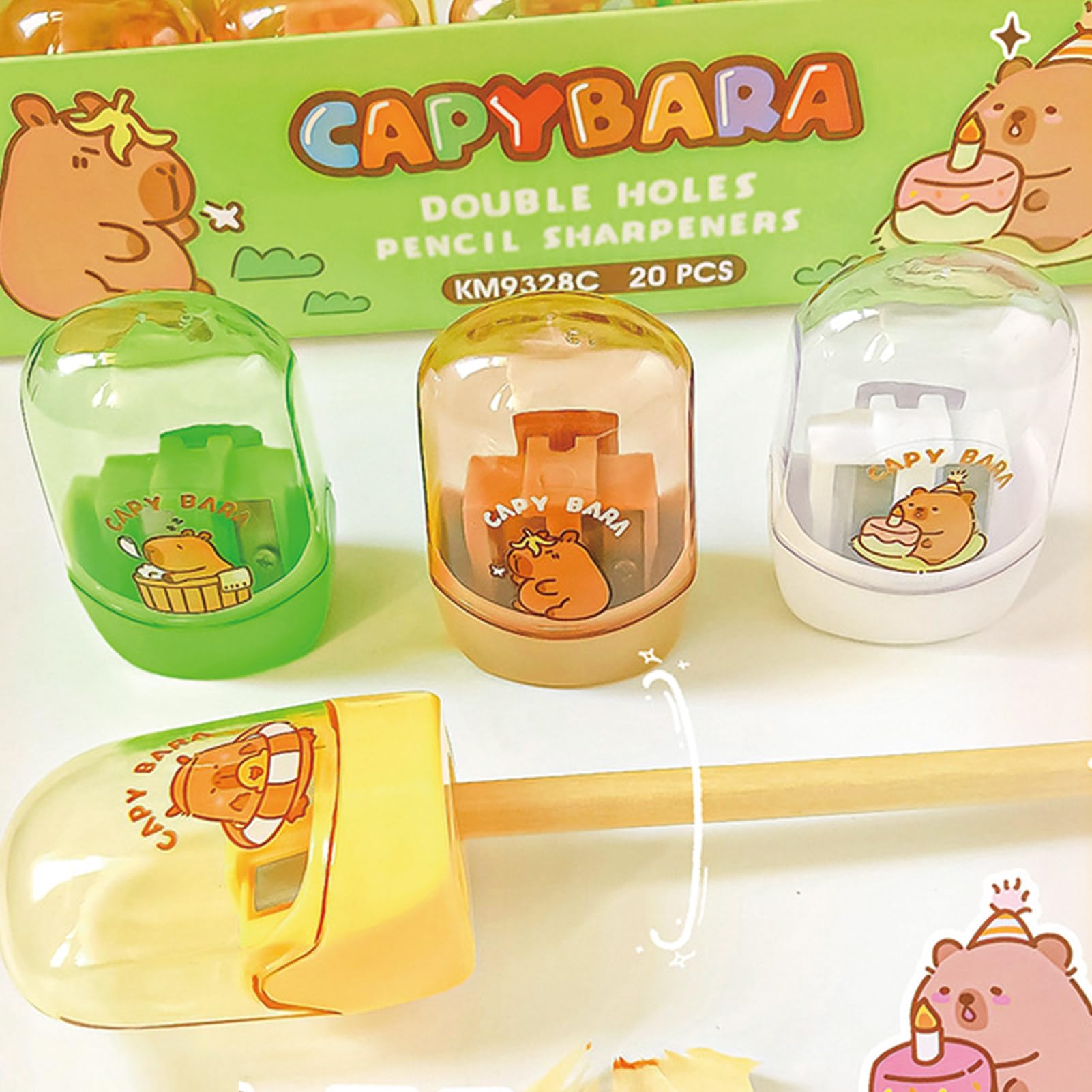 Niedlicher Capybara Bleistiftspitzer Mit Radiergummi – 2-in-1, Handbetrieben, Kawaii Design Für Schule & Büro