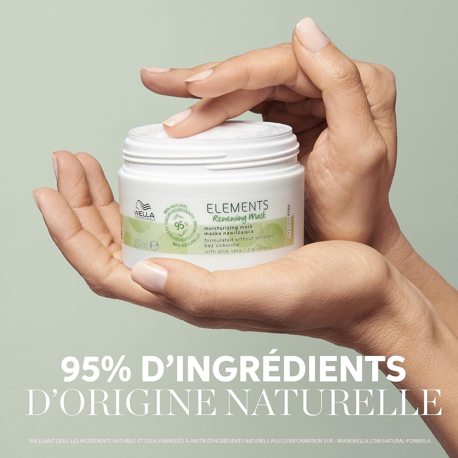 Wella Professionals Elements Shampoing, Après-Shampoing et Masque régénérant doux sans sulfate et sans silicone pour tous types de cheveux 1L + 1L + 150 ml