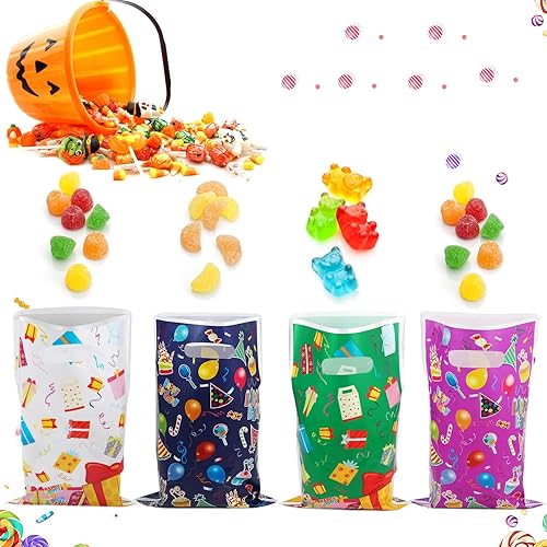 Miniatura 6 de 50 bolsas de dulces de cumpleaños, lindas bolsas de recuerdos de fiesta pequeñas para niños, bolsas de botín de golosinas de fiesta para cumpleaños