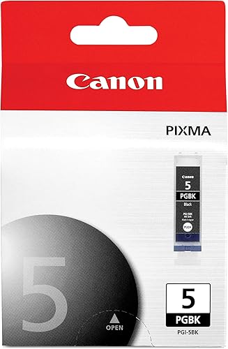 Canon PGI-5 Depósito de tinta negra original, compatible con iP3500, iP3300, MP970, MP960, MP950, MP800R, MP830, MP810, MP800, MP500, MX850, MX700,