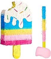 Vista 86 de Piñata plegable de unicornio, suministros para fiesta de cumpleaños, piñata extensible con bate y flecos, decoración de fiesta temática, piñatas