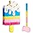 WERNNSAI Ice Cream Piata - Sweet Summer Birthday Party Decorations Kids Colorful Popsicle Pinata with Blindfold and Bat for Summer Ice Cream Party Supplies Baby Shower Carnival Game