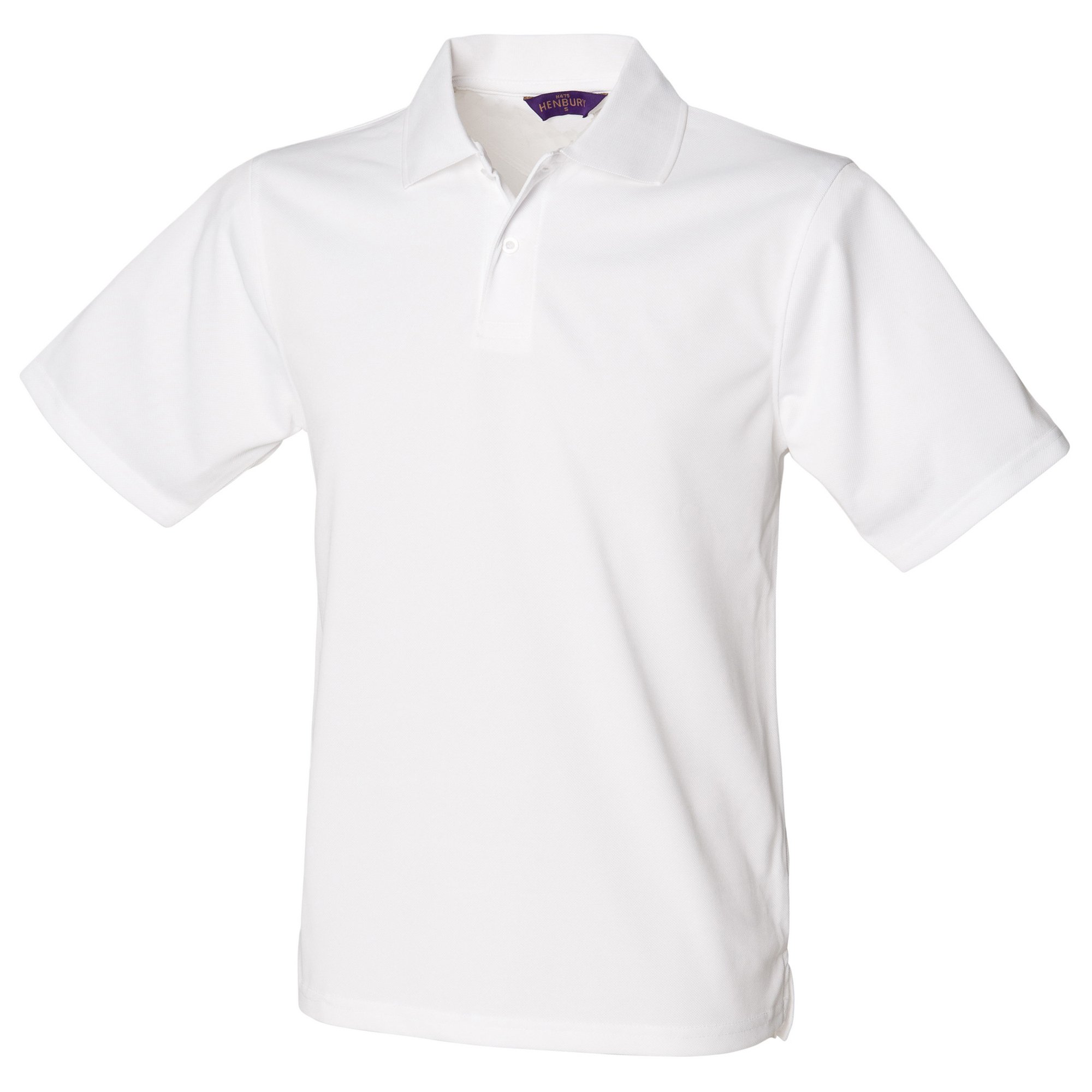 Henbury Mens Coolplus® Pique Polo Shirt (2XL) (White)