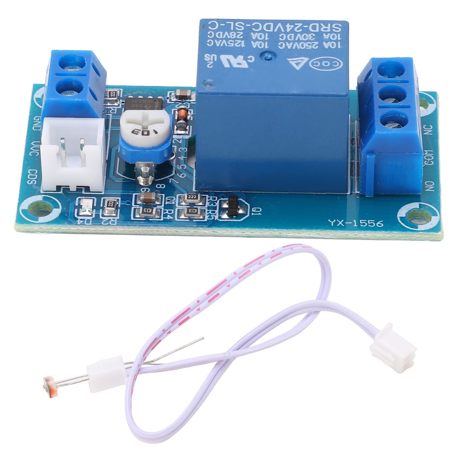Module Relais Photosensible 5V – Pour Automatisation éclairage (lampadaire, Etc.) – Réglable Par Potentiomètre, Sortie 10A Max - 6