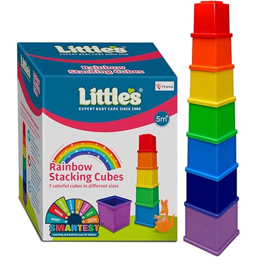 Rainbow Stacking Cubes Activity Toy