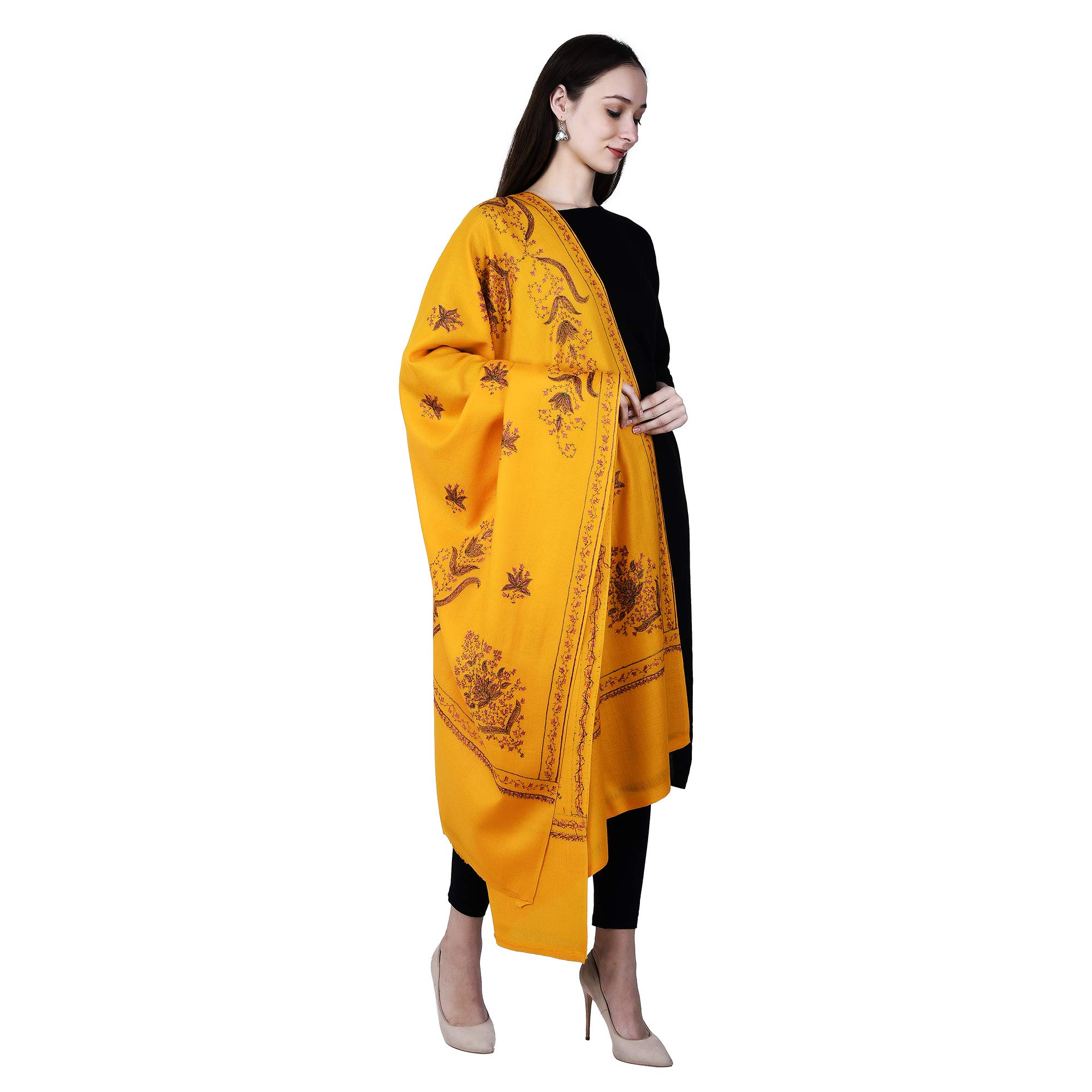 SWI WITH LABELWomen's Kashmiri Hand Embroidered Pure Wool Shawl
