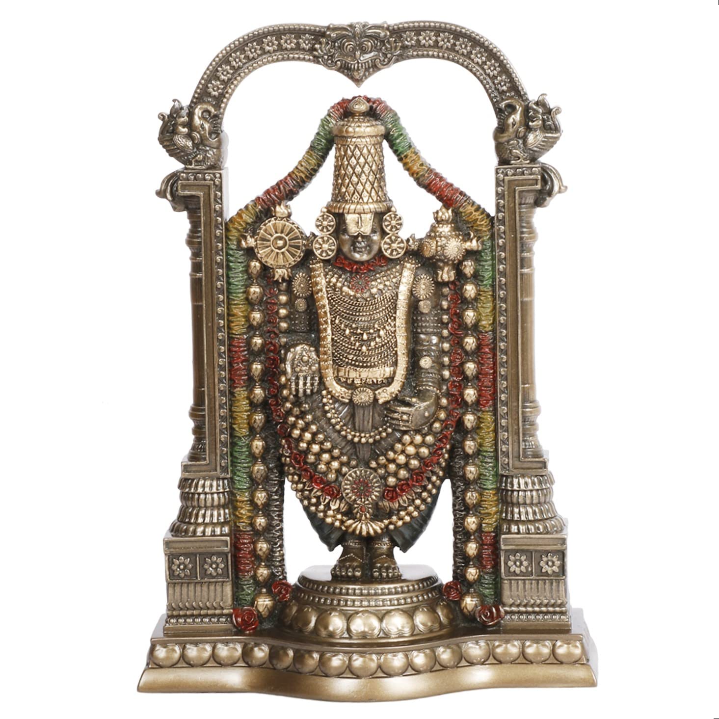 Tirupati Balaji statue en bronze contre le stress, décoration zen pour bureau et maison