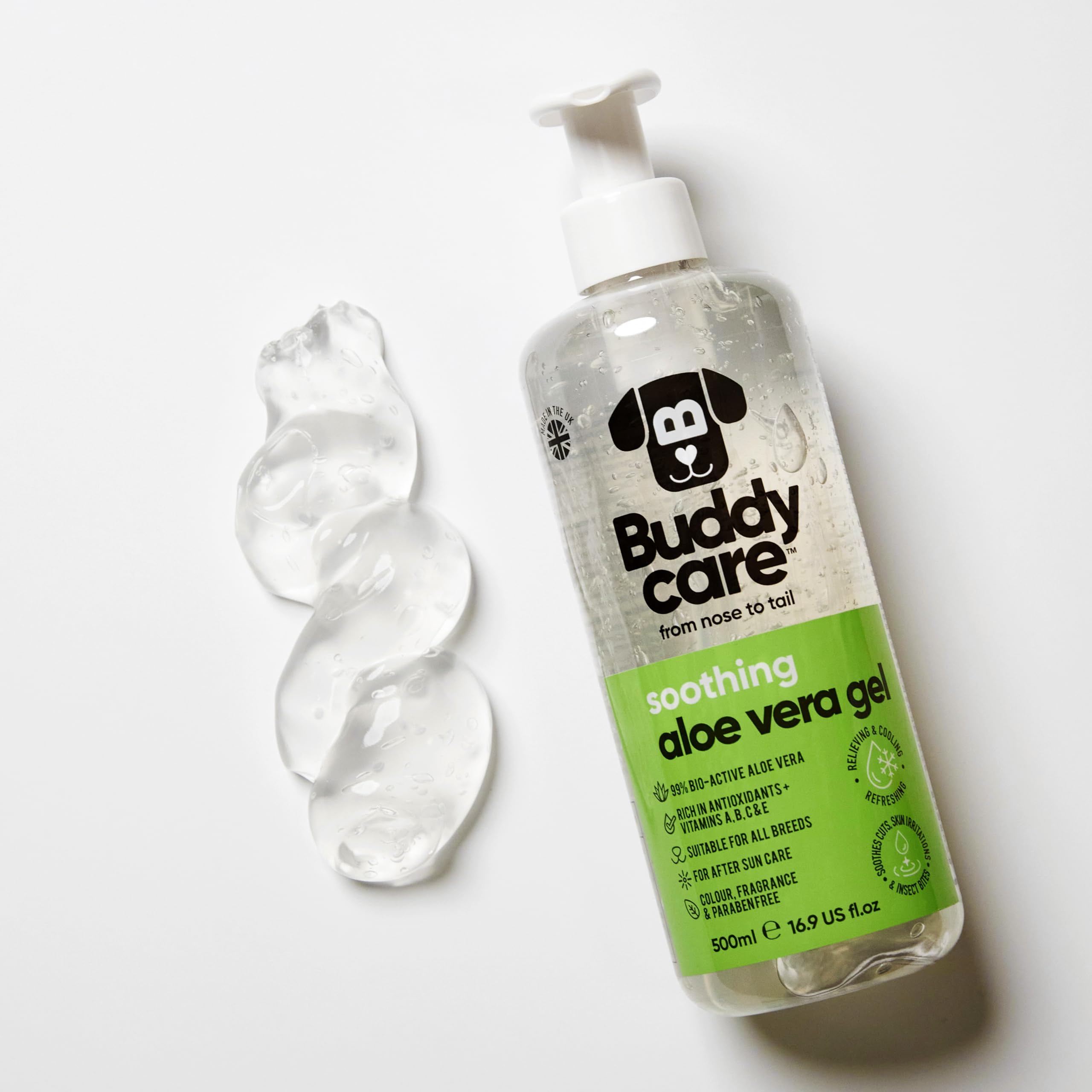 Buddycare Beruhigendes Aloe Vera Gel fr Hunde (500 ml) : Amazon.de:  Haustier