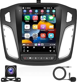 Android Car Stereo for Ford Focus 2012-2018 with Apple Carplay, Rimoody 9.7 Inch Touch Screen Car Radio with GPS Navigation Bluetooth FM HiFi WiFi Mirror Link Android Auto + AHD Backup Camera