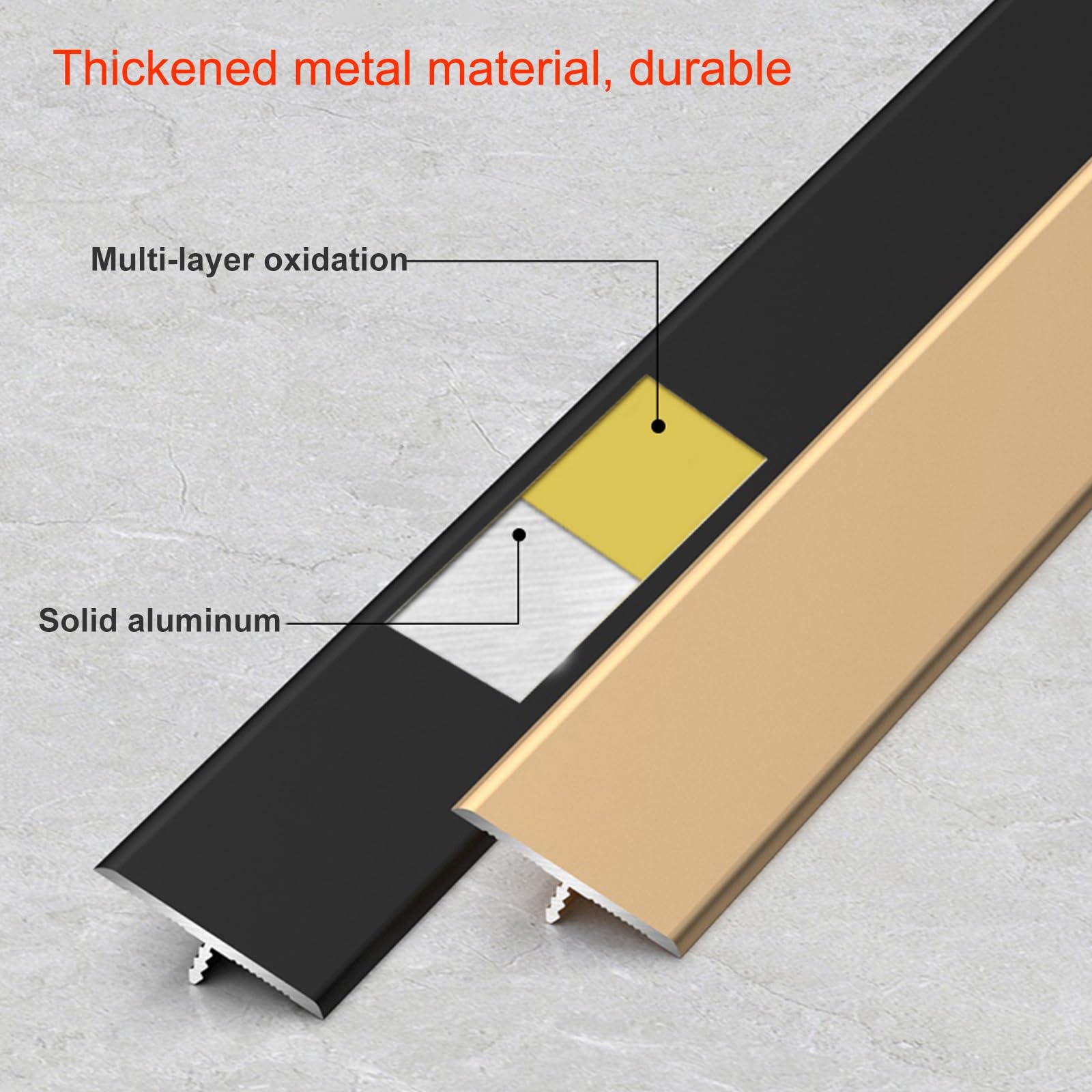 Transición Para Suelos Tiras De Transición Para Pisos En T, Tiras De Transición Para Pisos Laminados, Riel De Compensación Plano, Cubrecantos Embellecedor, Riel Sin Juntas Para Acabados(Red,90cmx2cm)