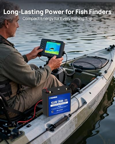 Miniatura 3 de DC HOUSE Mini batería LiFePO4 de 12 V 30 Ah con puerto de CC, mismo tamaño que 20 Ah, BMS de 30 A con corte de baja temperatura, BCI Group U1, más