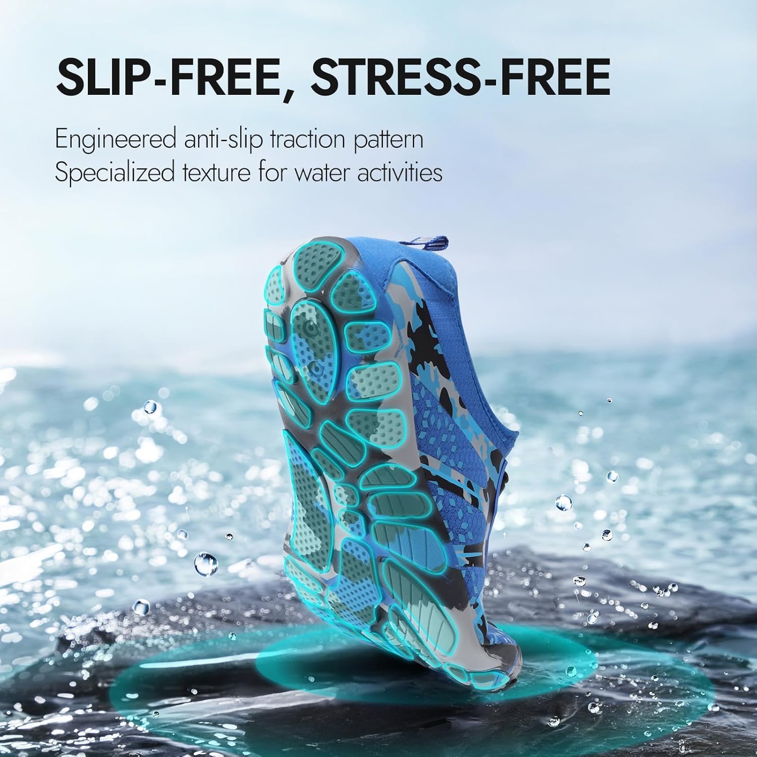 ATHMILE Hiking Barefoot Water Shoes for Women Men Beach Swim Aqua Pool River Quick Dry Athletic Wide Toe Outdoor Sport Kayaking Boating Rock Climbing Yoga Lake - Image 4