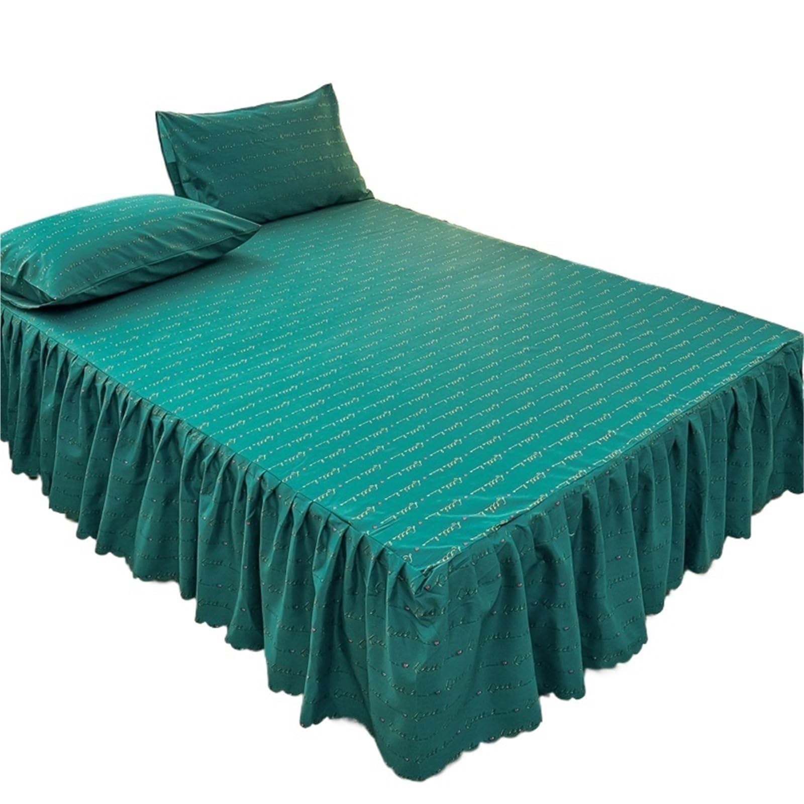 Bed Skirt 1pc Bed Skirt Colorful Bedspread Stripe Style Cover For Home Mattress With Ruffles (No Pillowcase)(Color 20,150x200cm 1pc)