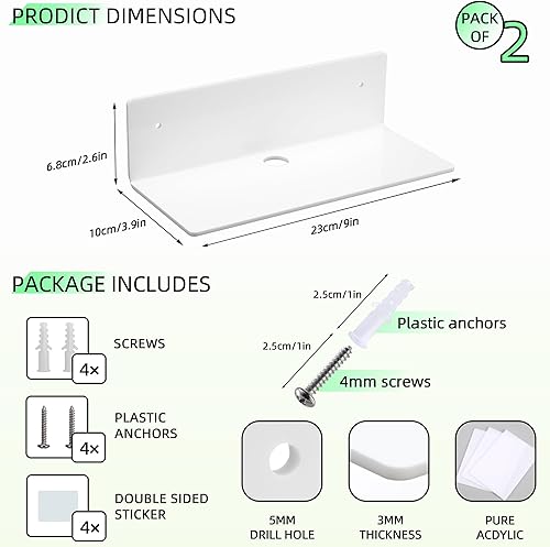 Miniatura 3 de Estantes de pared de acrílico para almacenamiento, estante flotante, estantes de exhibición de acrílico, repisas para figuras pop, plantas, foto de