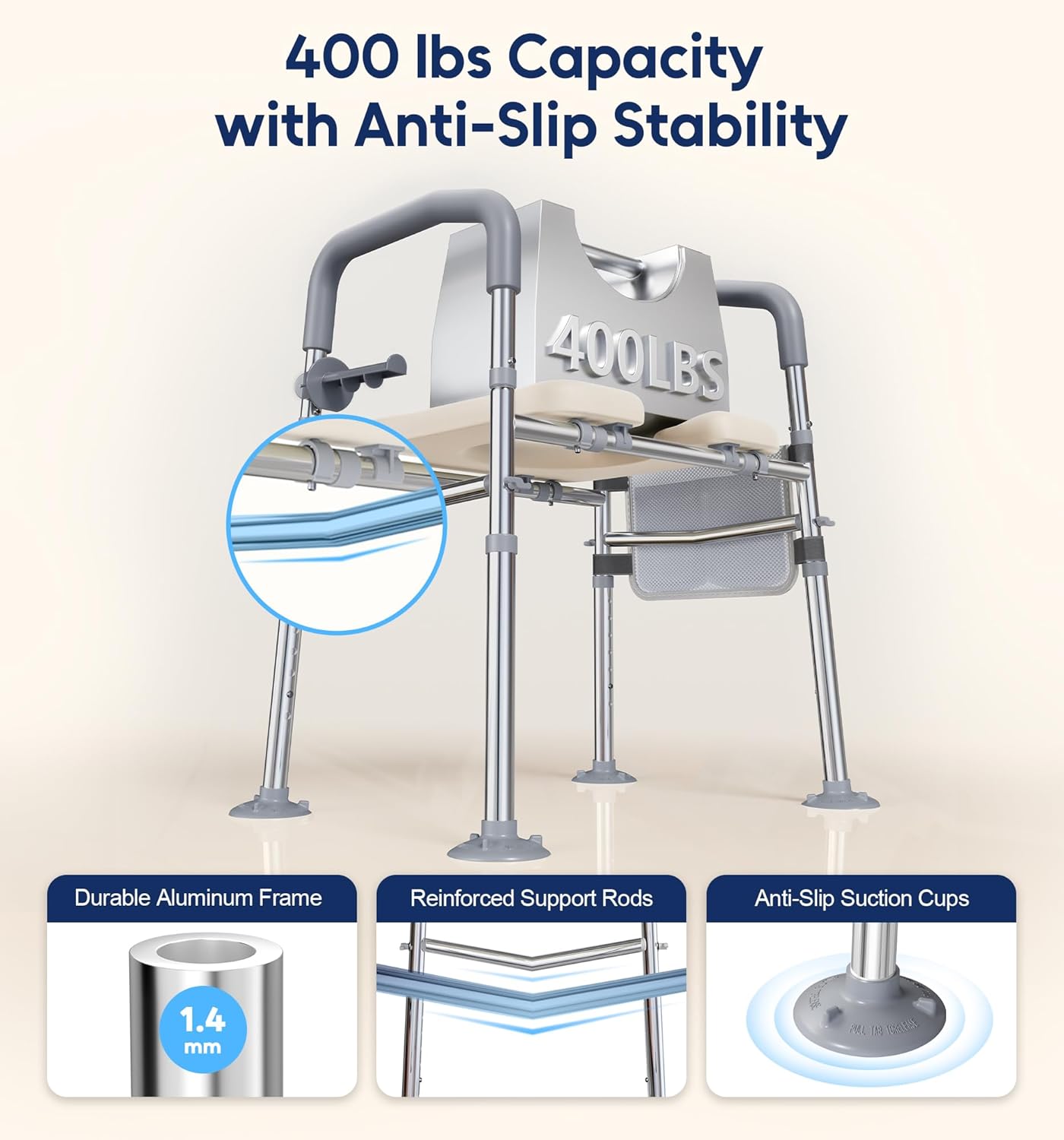 FSA HSA Bluelog Shower Chair and Raised Toilet Seat