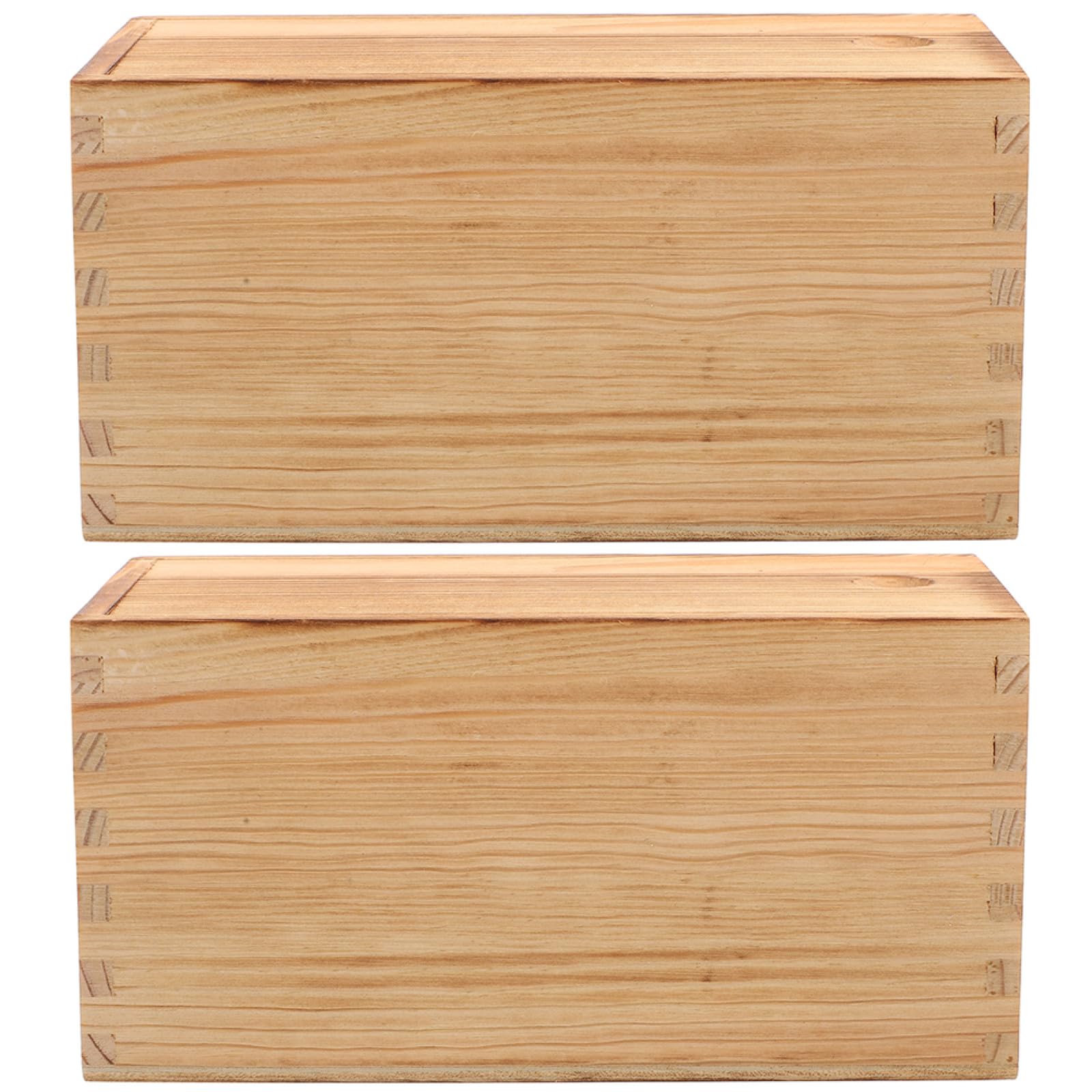 Boîte à Bijoux en Bois Mipcase avec Couvercle Coulissant en Lot de 2 Rangement Portable Khaki