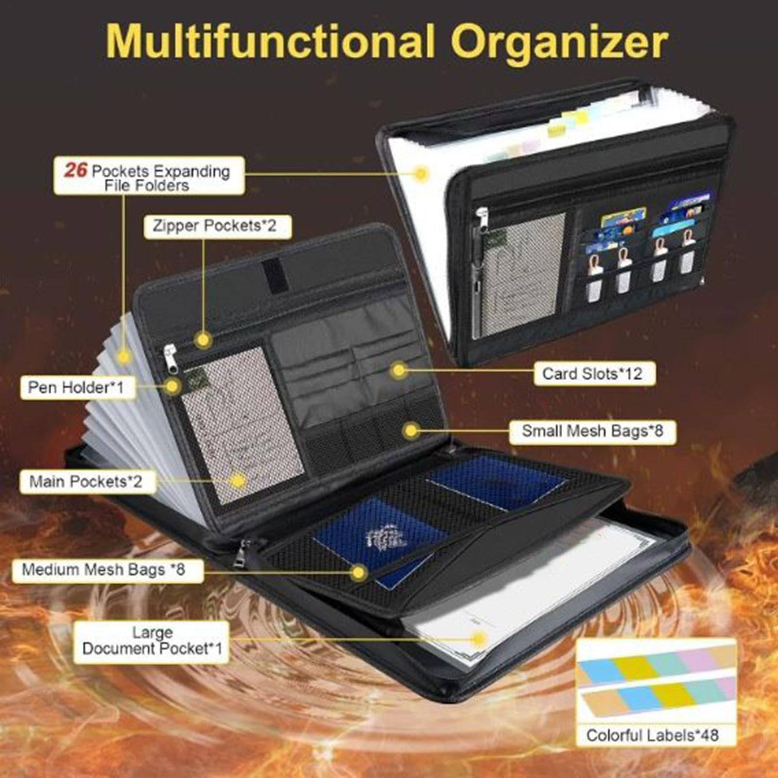 Raccoglitore a soffietto Organizzatore, Organizzatore Documenti Da Ufficio