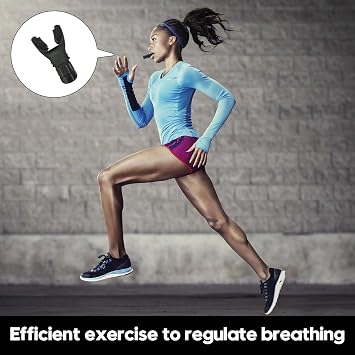 Oxyfit Breathing Trainer,1 PCS Oxyflow Breathing Trainer,Breathing Trainer,Adjust Resistance Improve Lung Capacity Handheld Lung Trainer Training Tool for Men,Women,Runners,Sports Lovers(Black)
