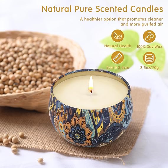 Scented Candles Gift Set, Christmas Aromatherapy Candles Gifts for Women