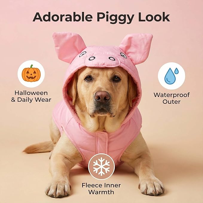 Disfraz de cerdo rosa para perro FLAdorepet 4XL miniatura 5