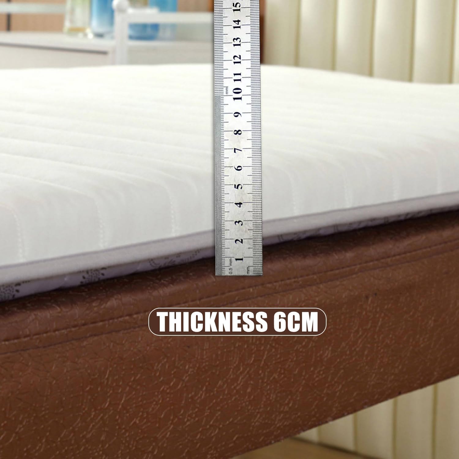 Beige(s),190 * 70cm,LDLCYCN High Density Foam Massage Bed Mattress Topper Thicken 6Cm(2.4In) Beauty Salon Table Mattress Topper Lash Bed Topper for Spa with Face Hole Square Head Round Head Head