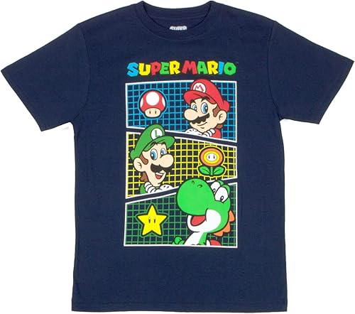 Miniatura 4 de Nintendo Super Mario Boys T-Shirts 3-Pack, Super Mario Bros Characters 3-Pack of Tees for Boys Bundle Set