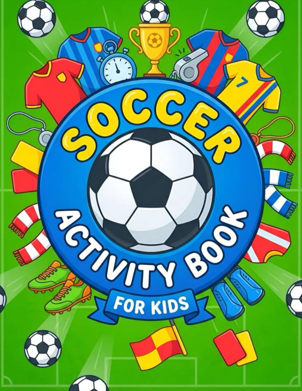 Soccer Activity Book for Kids: Would You Rather Questions, Brain Games, Puzzles, Mazes, Word Searches and Coloring – Hours of Fun Perfect for Home or Travel for Kids