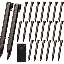 36 Pack Plastic Landscape Edging Anchoring Stakes with Panel, 9.8 Inch | Heavy Duty Spikes For Terrace Garden Lawn Yard, For Paver Edging Weed Barrier