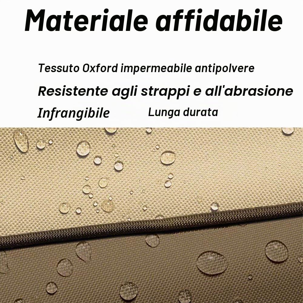 2 coperture per sedie pieghevoli per esterni, 82 x 93 x 22 cm, impermeabili, per la casa, il giardino, i mobili (nero)