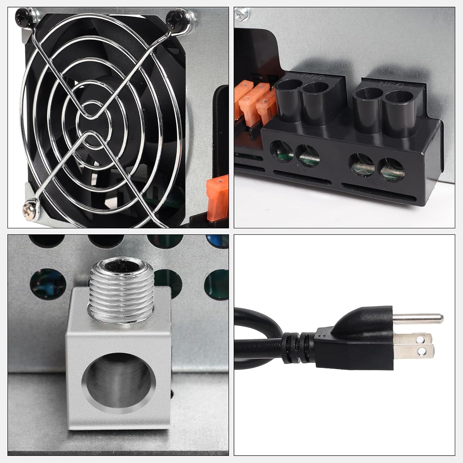 Close-up views of the suplife PD9260C Power Converter's components