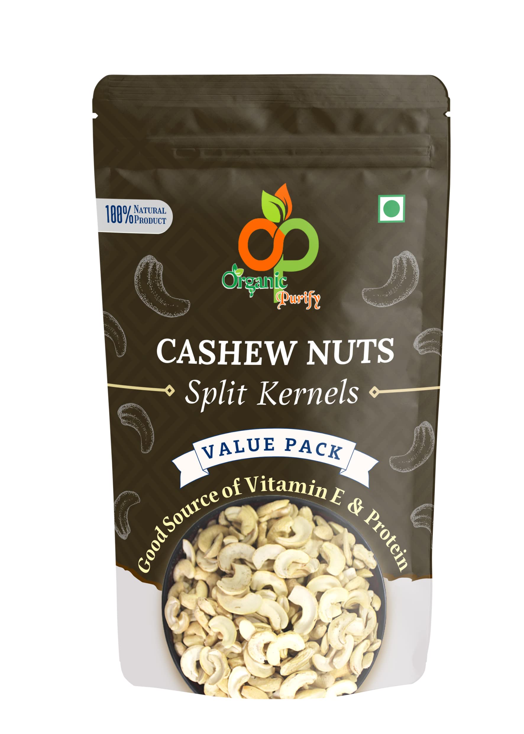 Organic Purify Cashews Kernels 2 Piece Splits Nuts (Kaju 2 Tukda/Kaju Fada) 1kg (B08L1WV6NZ) Amazon Price History, Amazon Price Tracker