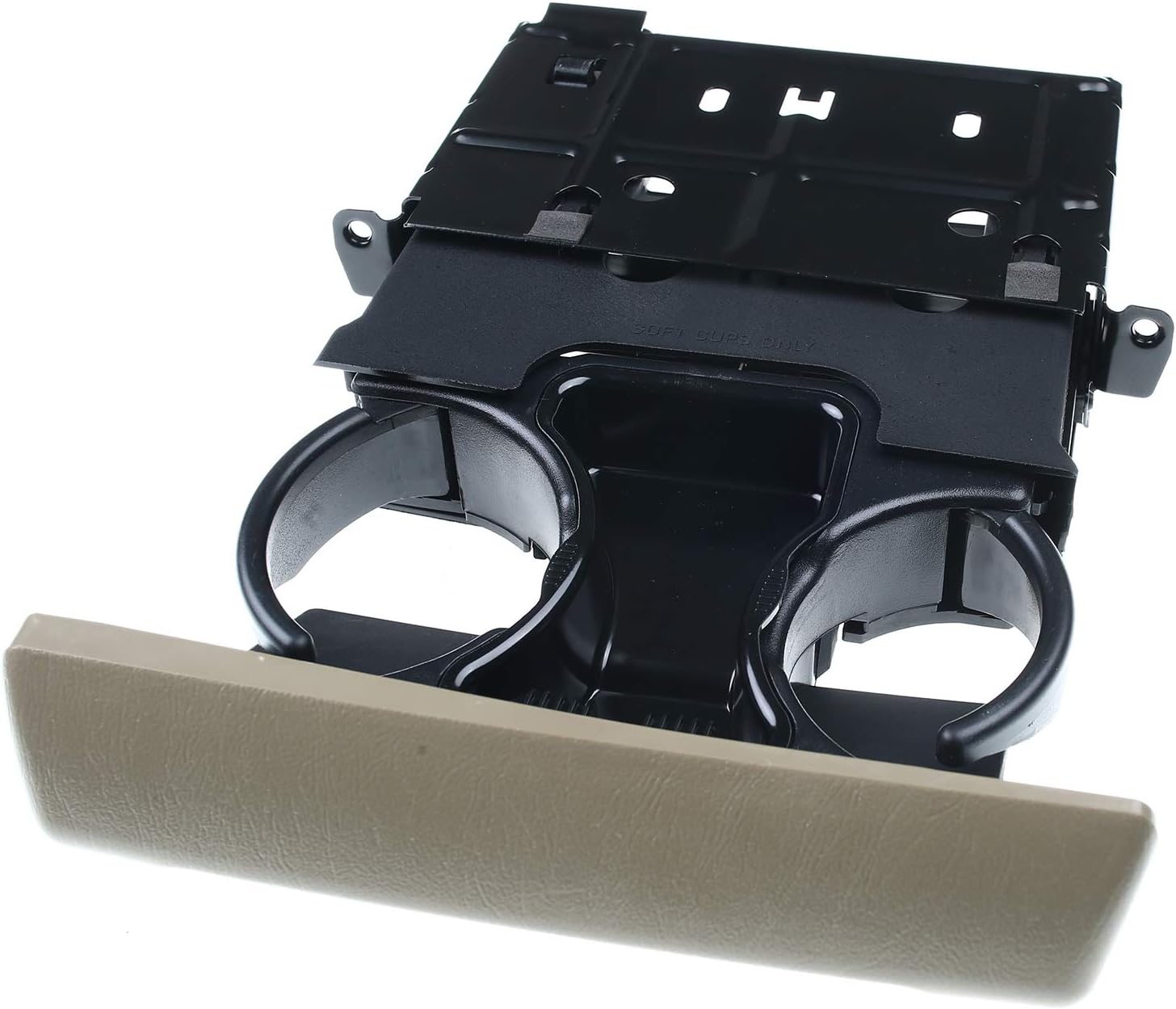 A-Premium Cup Holder Compatible with Ford F-250 Super Duty, F-350 Super Duty, F-450 Super Duty, F-550 Super Duty, 2005 2006 2007, Pickup, Dashboard, Tan, Replace# 5C3Z-2504810-AAF