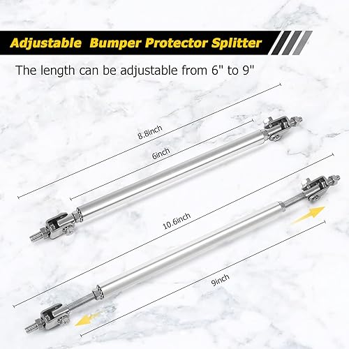 Miniatura 4 de AUXMART 2 varillas divisoras, varillas divisoras ajustables de 8 a 11 pulgadas, varillas de soporte divisoras delanteras, barra de soporte para