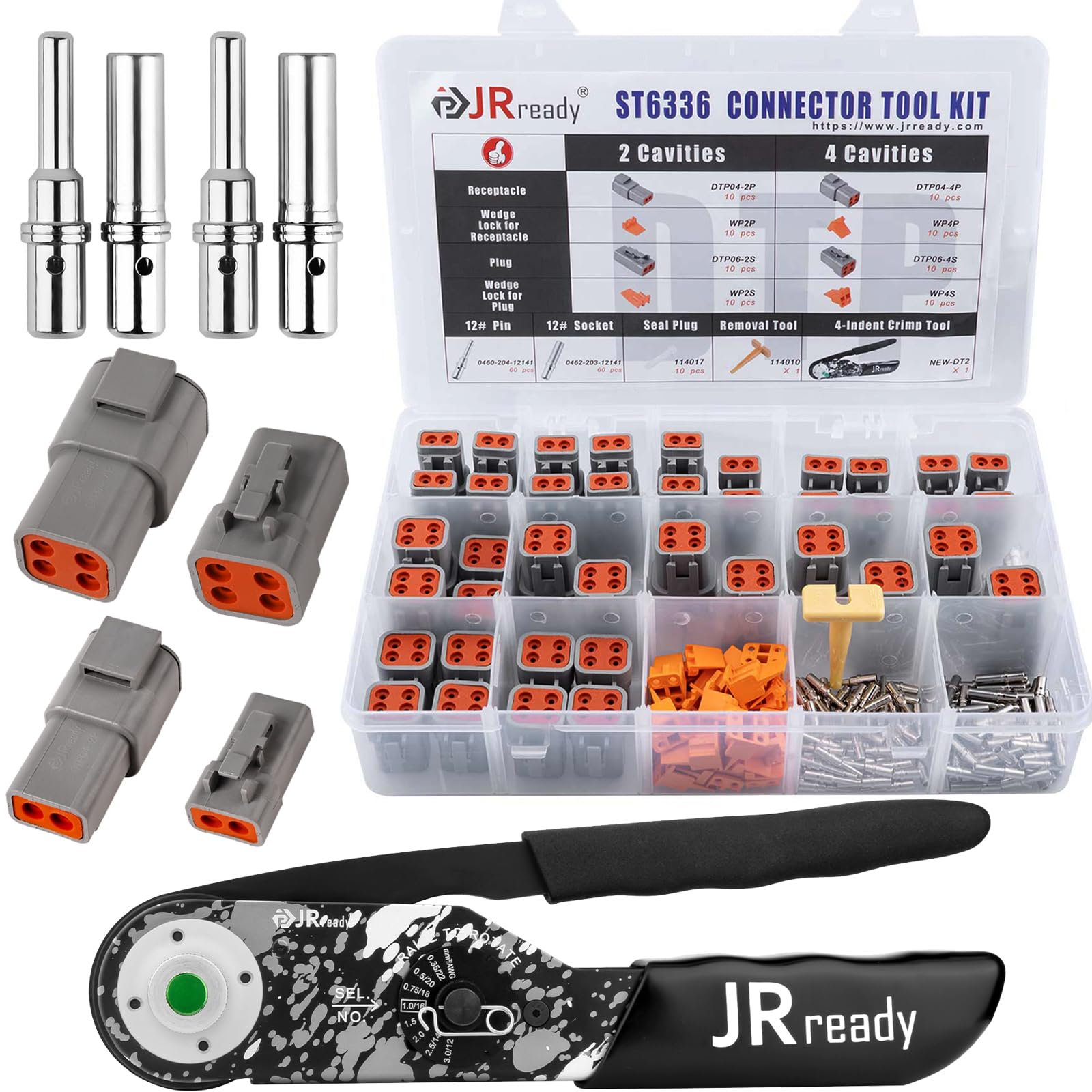 Amazon.com: JRready ST6336 Deutsch Connector Kit with Crimper, DTP
