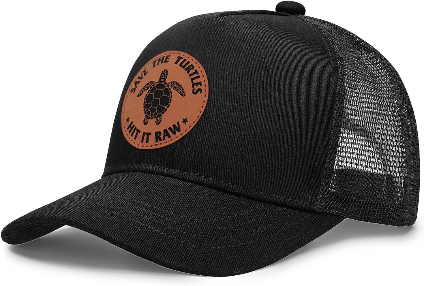Save Turtle Patch Trucker Hat for Men Women, Fathers Day Birthday Baseball Cap - Image 3
