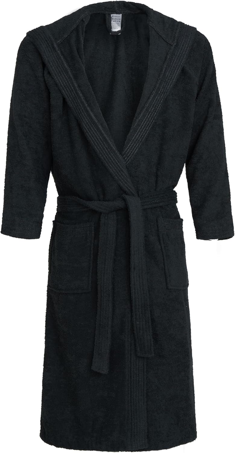 HOMELEVEL Terry Cotton Bath Robes - Unisex Bathrobe - Soft and Durable ...